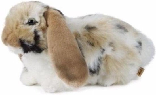 Peluche lapin marron / blanc en peluche 30 cm couché - Animaux domestiques  en peluche... | bol.com