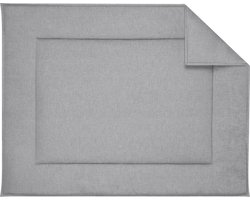 BINK Bedding Boxkleed Bo Grijs 80 x 100 cm - vulling fiberfill 400 grams - speelkleed - parklegger - chambray - licht grijs - gemêleerd - stoere dubbele naad rondom - tweezijdig - 80%katoen/20%polyester