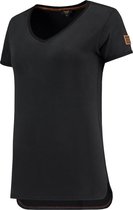 Tricorp 104006 T-Shirt Premium V Hals Dames - Zwart - XL