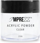 IMPREZZ® acrylpoeder - acrylic powder Clear 25 gr. - Transparant - Goedkope acrylpoeder  voor de professional