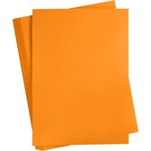 Karton - Hobbykarton - Oranje - Mandarijn - DIY - Knutselen - A4 - 21x29,7cm - 180 grams - Creotime - 100 vellen
