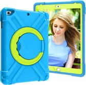 iPad 9.7 (2017/2018) hoes - Rotating Heavy Duty Stand Case - Blauw/Groen