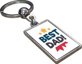 Best Dad - Sleutelhanger - Cadeau - Verjaardag - Kerst - Kado - Valentijn - Vaderdag - Vaderdag cadeautje - Vaderdag cadeau voor papa