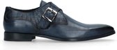 Black label - Homme - Chaussures à boucle en cuir bleu foncé - Taille 41