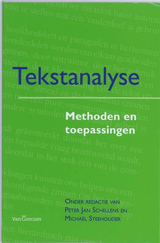 Cover van het boek 'Tekstanalyse'