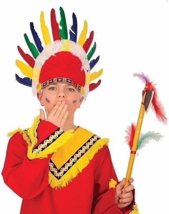 Stralend Uittrekken Emotie Kinder Indianen verkleed hoofdtooi met veren | bol.com