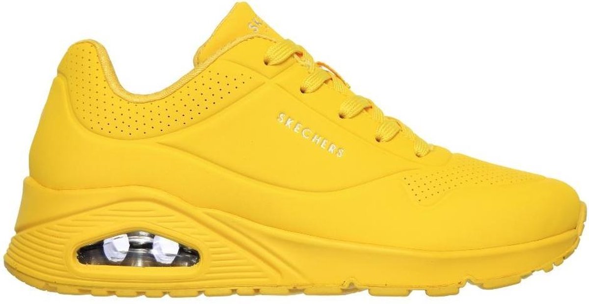 Skechers Uno Stand on Air geel sneakers dames (73690 YEL) | bol.com