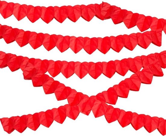 10x Rode hartjes slinger van 2 - met harten 20 meter -... | bol.com