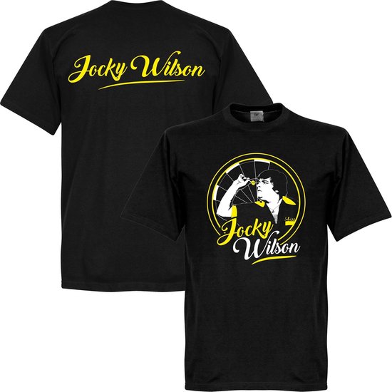 Jocky Wilson Darts T-Shirt - Zwart  - M