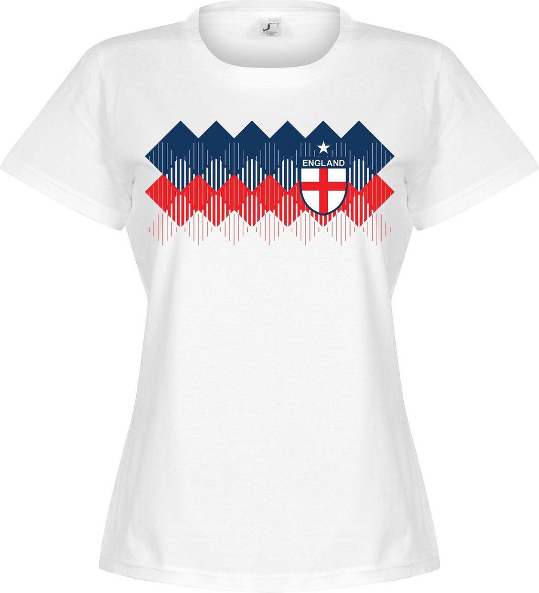 1092x1200.jpg Engeland 2018 Pattern Dames T-Shirt - Wit - XXL - Afbeelding 1