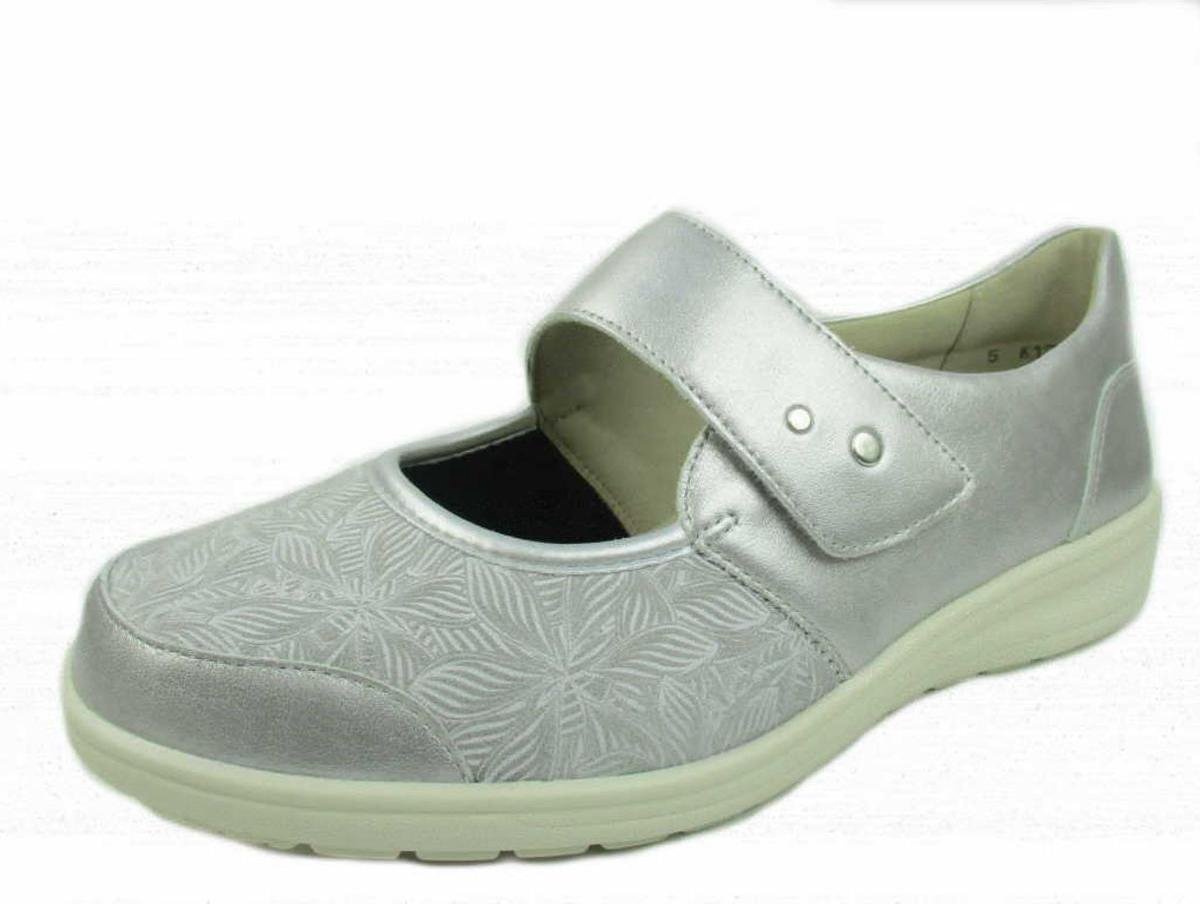 Solidus -Dames zilver comfortschoenen maat 41½ - Schoenen.nl