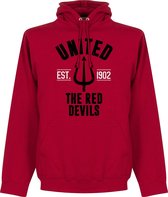 Manchester United Established Hooded Sweater - Rood - L