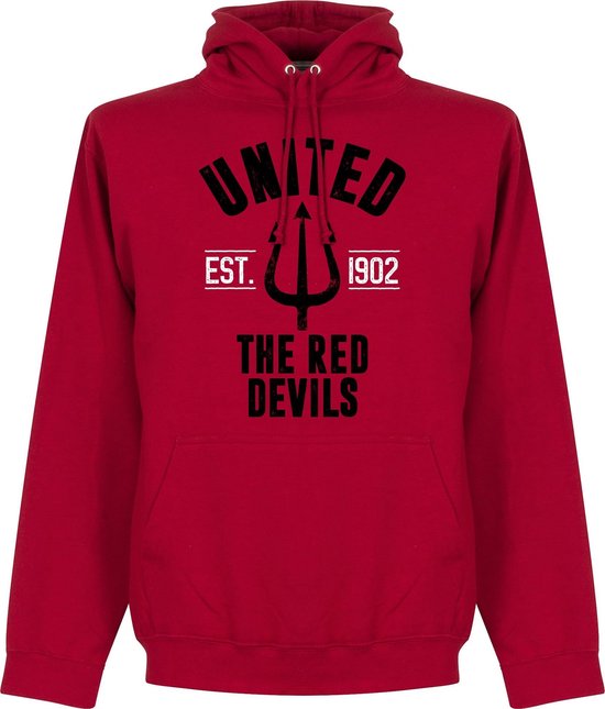 Optimisme haakje tolerantie Manchester United Established Hooded Sweater - Rood - L | bol.com