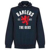 Rangers Established Hooded Sweater - Navy - L