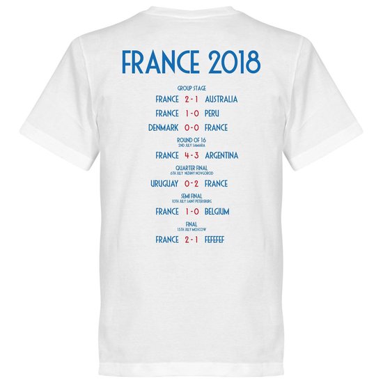 Frankrijk Allez Les Bleus WK 2018 Road To Victory T-Shirt - Wit - XL |  bol.com