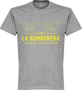 Boca Juniors La Bombonera Coördinaten T-Shirt - Grijs - XXL