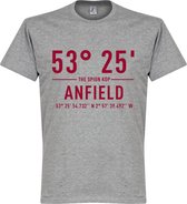 Liverpool Anfield Road Coördinaten T-Shirt - Grijs - XL