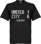 United 1 : City 6 Scoreboard T-shirt - XXXL