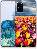 TPU Siliconen Hoesje Back Cover Samsung S20 Plus Tulpen