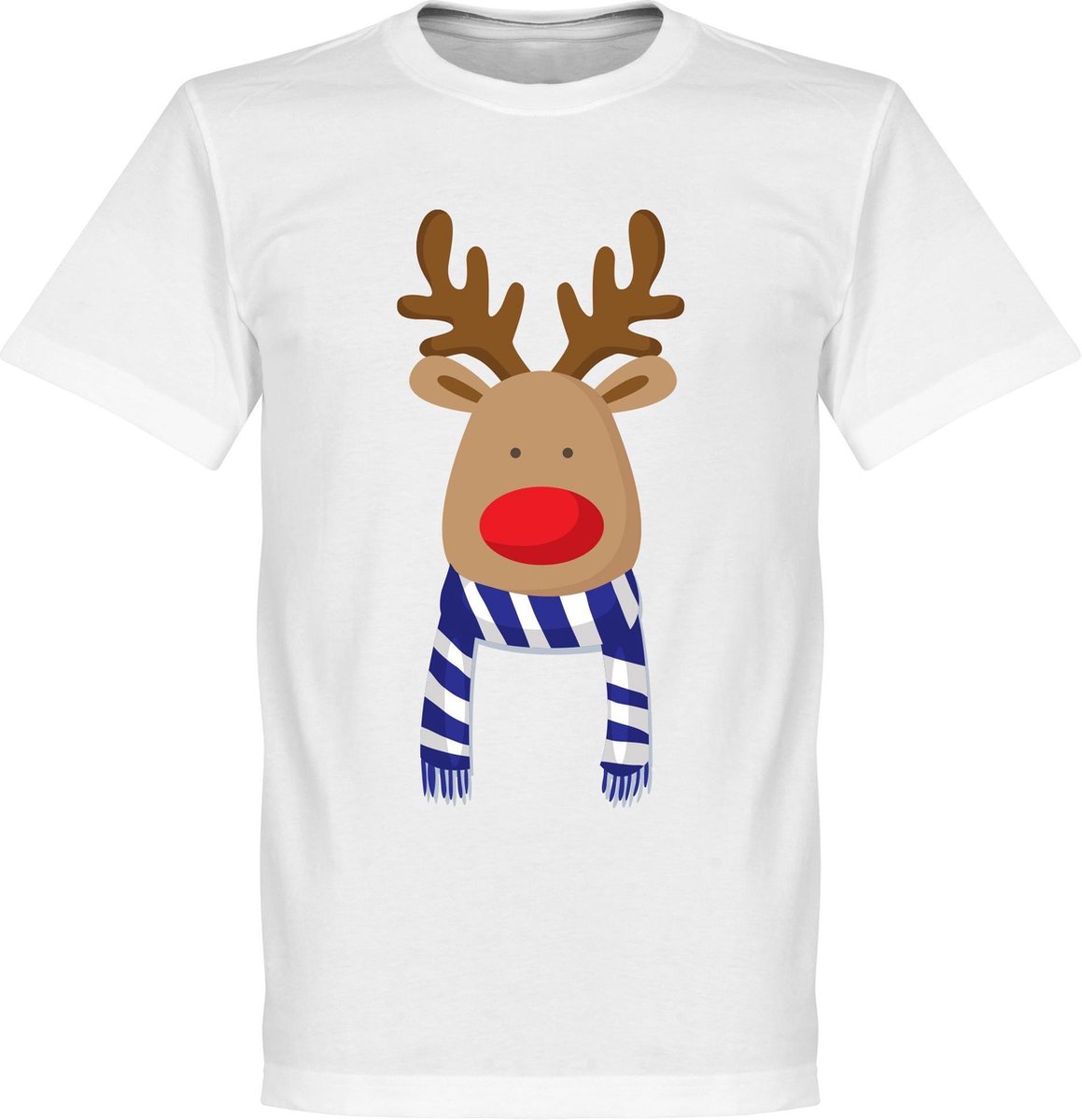 Reindeer Supporter T-Shirt - Blauw/Wit - M