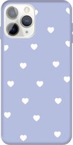 iPhone 11 Pro Hoesje - Hartjes TPU - Lila