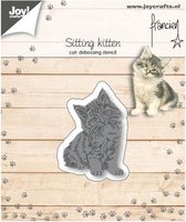 Joy!Crafts • Snij- debosstencil Francien zittende kitten
