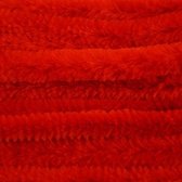 20x Rood chenille draad 14 mm x 50 cm - Buigbaar draad - Pluche chenillegaren/chenilledraden - Hobbymateriaal om mee te knutselen