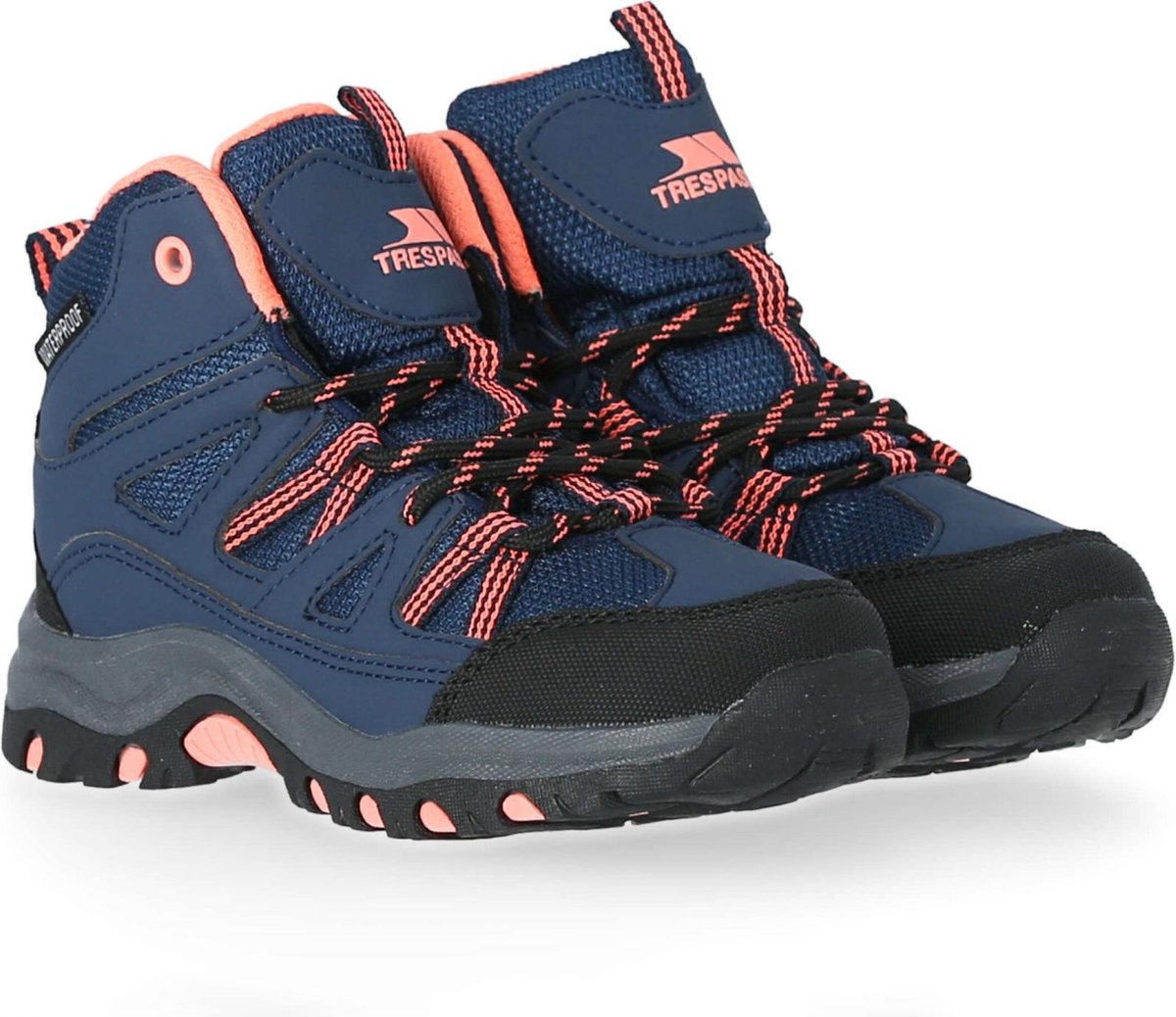 Trespass Childrens/Kids Gillon Mid Cut Walking Boots /Neon Marineblauw