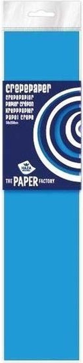 6x Crepe papier plat hemelsblauw 250 x 50 cm - Knutselen met papier - Knutselspullen