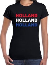 Holland / Nederland t-shirt zwart voor dames - EK - WK / Koningsdag shirt / kleding XS