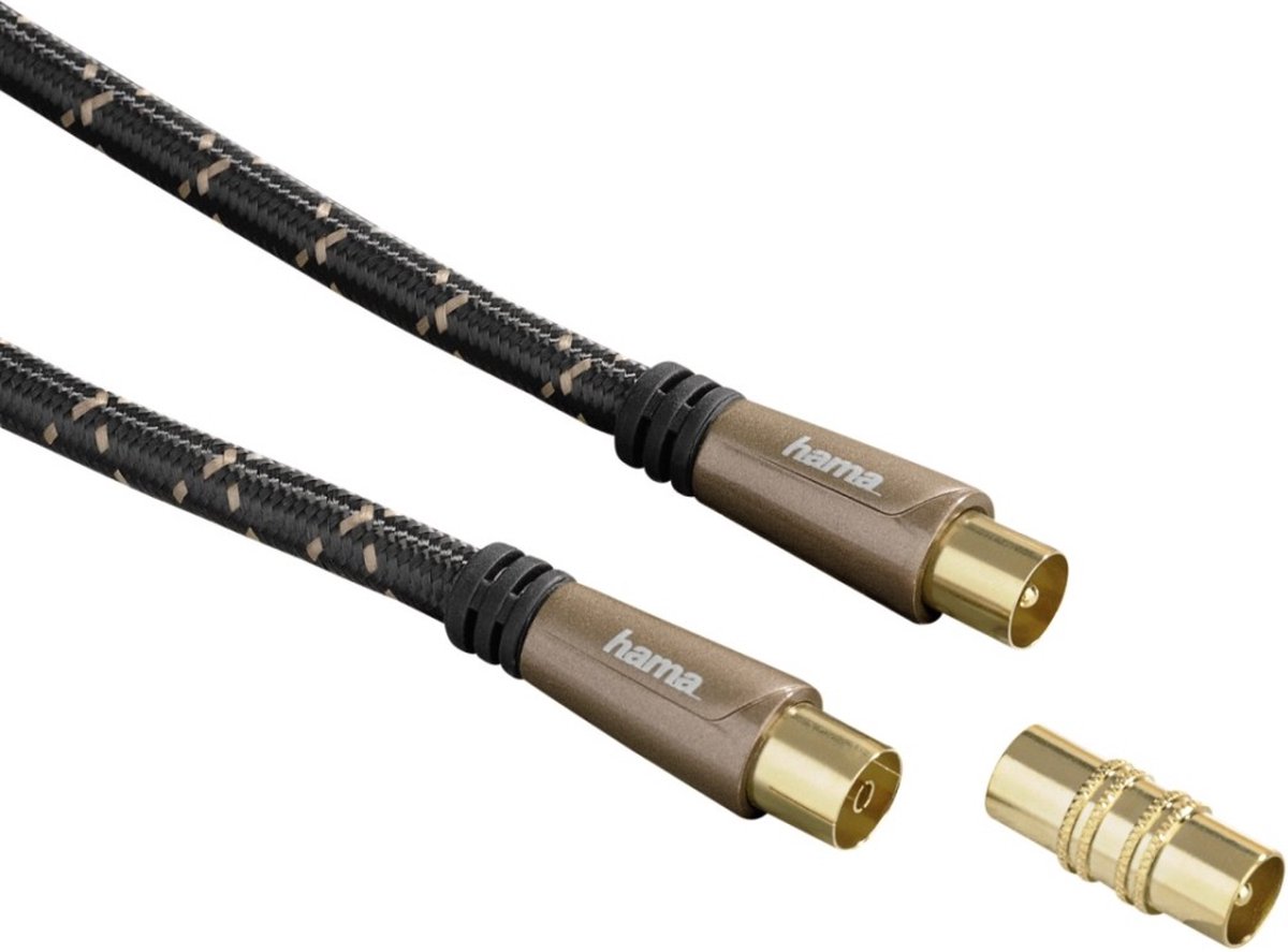 Hama Coax Kabel 3 Meter - Antennekabel - Metaal Verguld - 120DB - Hama