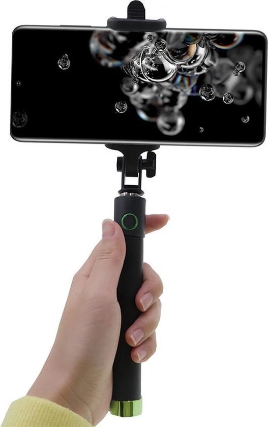 Shop4 - Samsung Galaxy S20 Ultra Selfie Stick Bluetooth Groen | bol.com