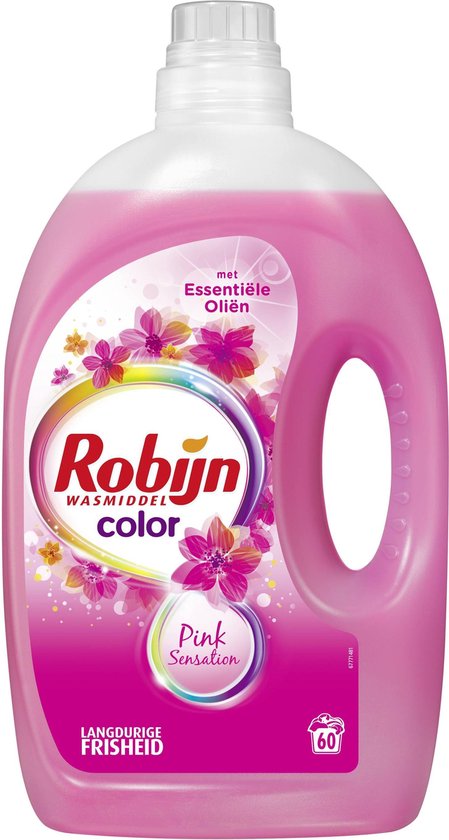 Robijn Color Pink Sensation Vloeibaar 3L - Wasmiddel - 60 wasbeurten
