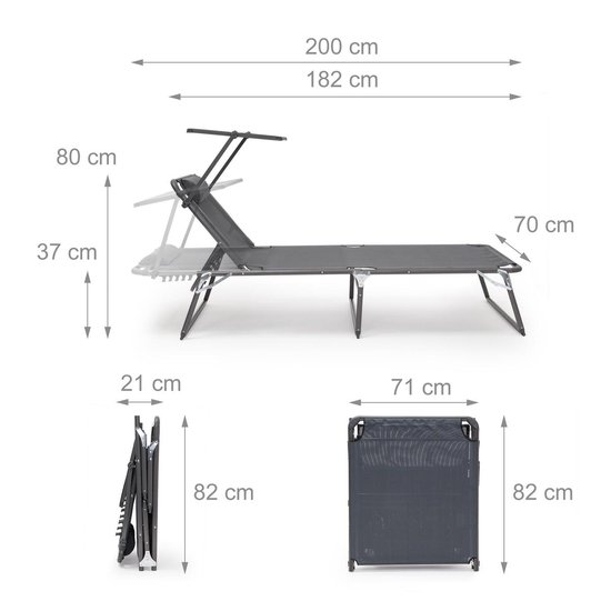 relaxdays 2 x ligbed inklapbaar ligstoel tuin ligbedden