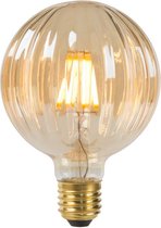 Lucide STRIPED - Filament lamp - Ø 9,5 cm - LED - E27 - 1x6W 2200K - Amber