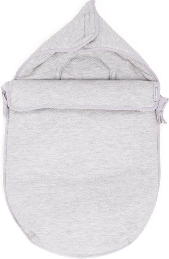 Baby Anne-Cy Herringbone Voetenzak Grey Melange | bol.com