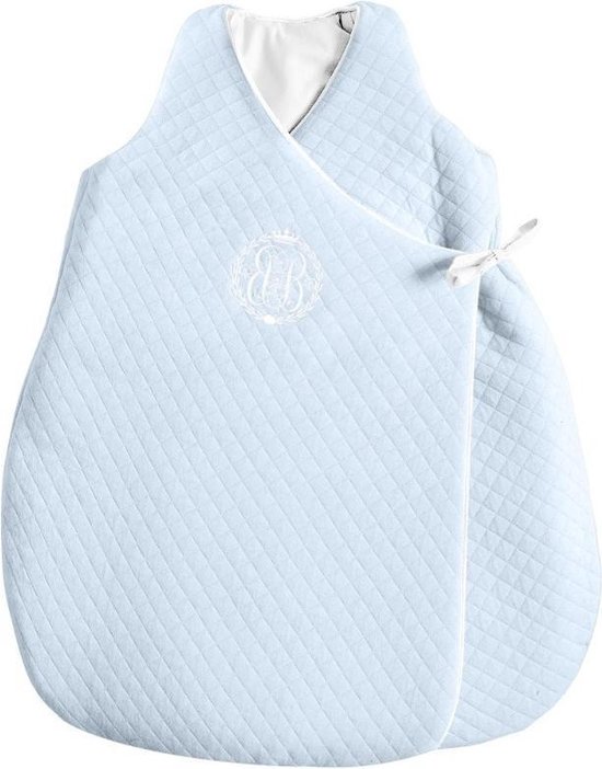 Product: Babyslaapzak 0 tot 3 maanden - Blauw - Geruit Patroon - 100% Katoen - OEKO-TEX® Gecertificeerd, van het merk KidsLuxury