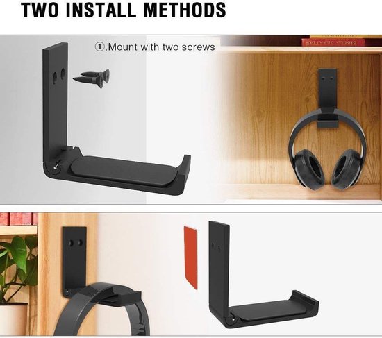 YONO Koptelefoon Houder Zelfklevend - Headset Haak - Hoofdtelefoon Han YONO Koptelefoon Houder Zelfklevend - Headset Haak - Hoofdtelefoon Han