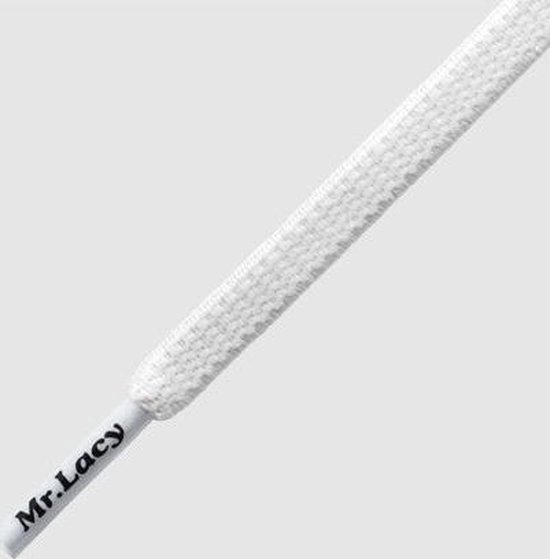 Mr. Lacy - Lacet - Flexions - Plat - Wit - Lacets élastiques - Longueur 90 cm