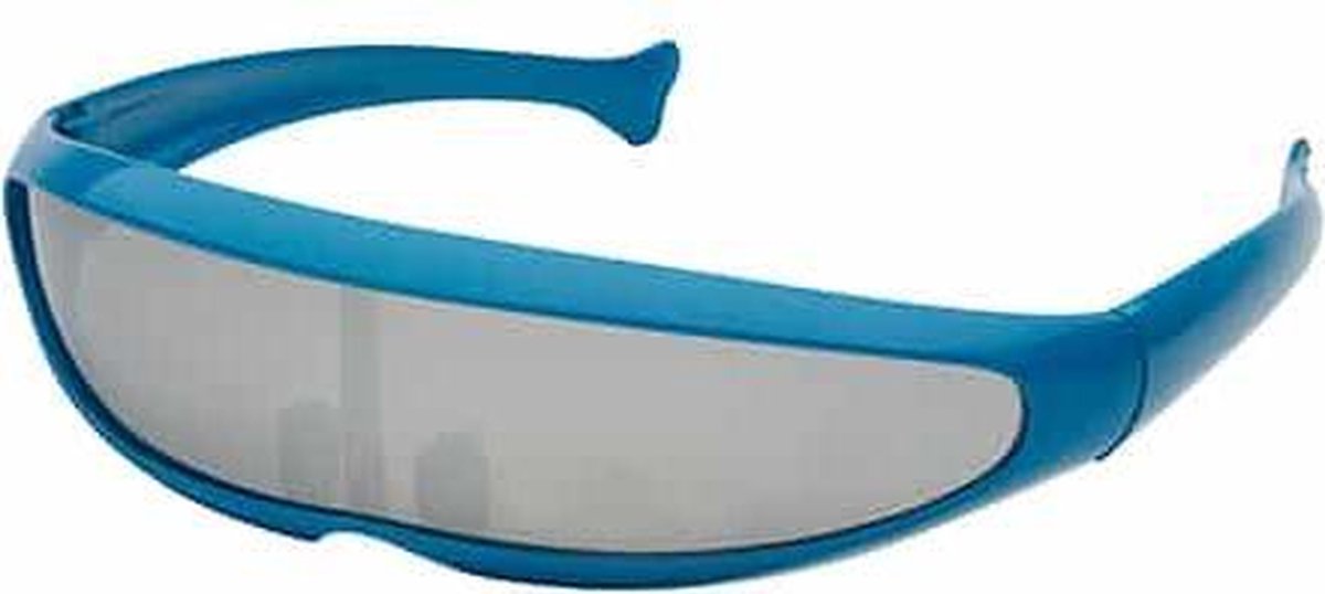 Freaky Glasses® | Snelle planga blauw | zilveren spiegel lens