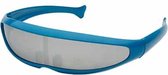 Freaky Glasses® | Snelle planga blauw | zilveren spiegel lens