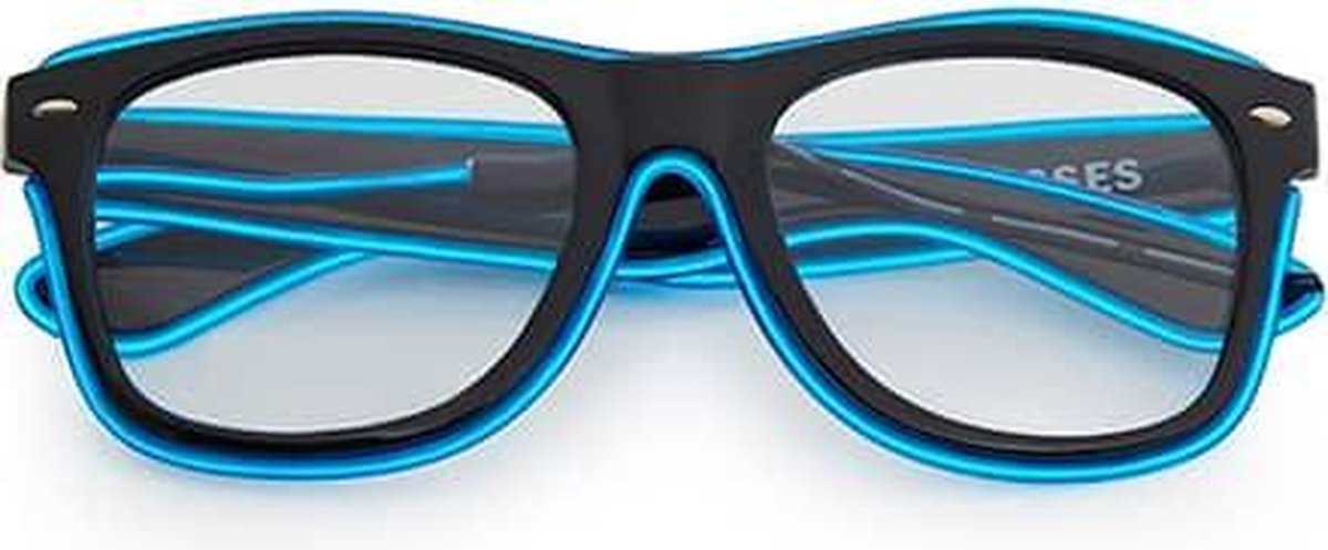 Freaky Glasses® - lichtgevende bril - LED brillen - Feestbril - Party - Festival - Rave - neon blauw - Freaky Glasses