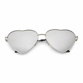 Freaky Glasses® – Hartjes Bril - Festival Bril – Rave Zonnebril – Dames – Heren - Zilver