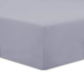 VISION Hoeslaken - 200 x 200 cm met ruime hoek van 30cm - Geschikt voor boxspring matras - Grijs - 100% katoen