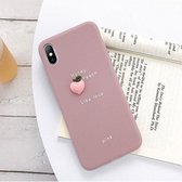 iPhone 7 Plus/8 Plus hoesje perzik roze - iPhone case - telefoonhoesje voor de iPhone