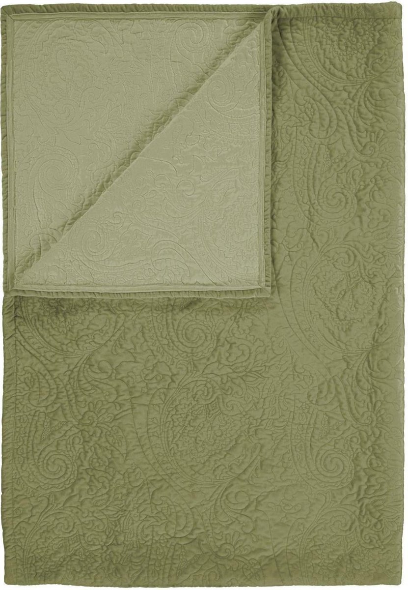 Essenza Roeby Sprei Mosgroen - 220x265 cm