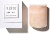 PINK ONYX CANDLE HOLDER