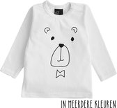 Beer longsleeve shirt 62 Wit/Zwart