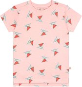 Smitten Organic - Watermeloen Boot Katoen T-Shirt - Powder pink