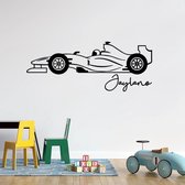 Muursticker Formule Raceauto met naam | Muurstickers kinderkamer | Kinderkamer wanddecoratie | kinderkamer muur | Muur sticker kind | Muursticker laten maken